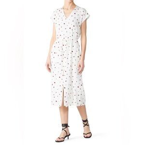 Chinti & Parker White Field Ana Strawberry Dress